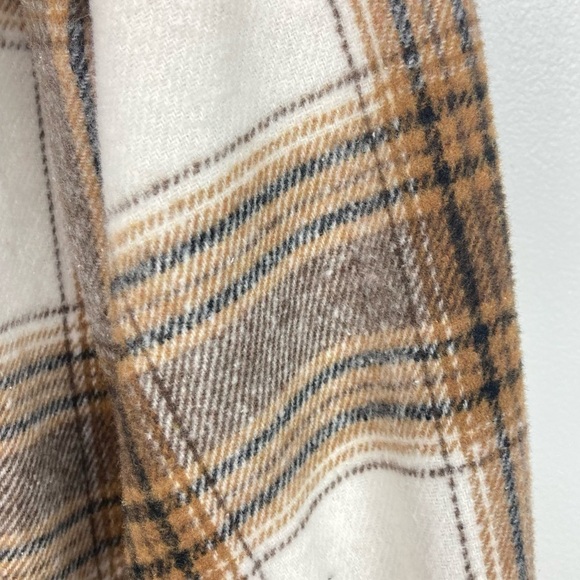 SHEIN Lune Plaid Drop Shoulder Coat Shacket Button Down Jacket - Size 4 - Picture 8 of 15